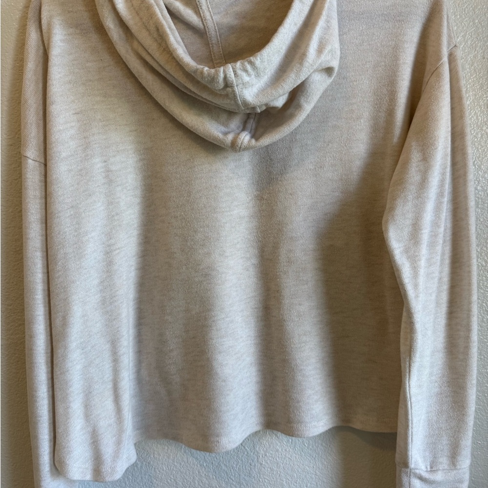 GAP Soft Oatmeal Lightweight Hoodie Size Small Neutral Minimal - Picture 7 of 7